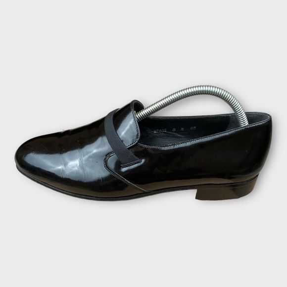 $195 Bally Men\'s 8 M Tuxedo Loafers Slip On Black Leather Fashion II France main image 15